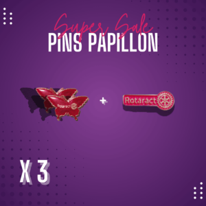 Pack x2 Pins papillon + Pins Membre